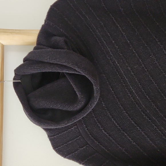 BCBG MaxAzria Fringed Turtleneck Poncho Cape - Picture 2 of 5